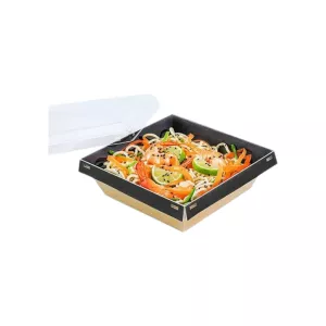 Barquette LUXIFOOD Noir 180x180x53mm - 1200ml